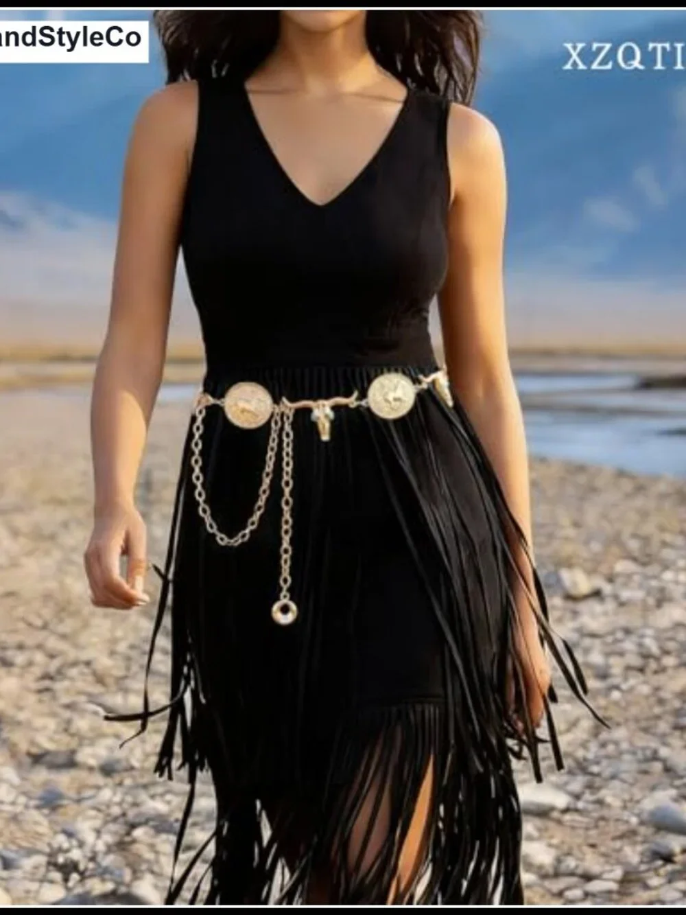 Western Concho Belt for Women Metal Chain Belt Cowgirl Rodeo Turquoise Dress